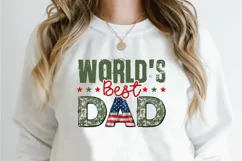 Fathers Day PNG Sublimation, Dad PNG, World's Best Dad PNG Product Image 2