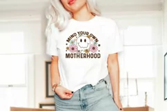 Mind Your OWN Motherhood Png | Mother's Day Sublimation Product Image 2