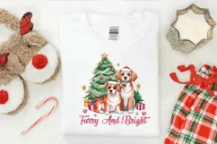 Furry And Bright PNG | Vintage Christmas Dog Sublimation Product Image 2