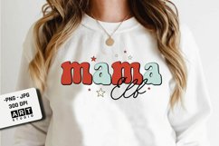 Retro christmas sublimation, Mama elf png sublimation Product Image 1