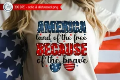 America Land of The Free Because Of The Brave, 4th Of July Product Image 2