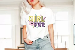 Girl PWR Sublimation, Retro 90'S Sublimation Png, Stickers Product Image 2