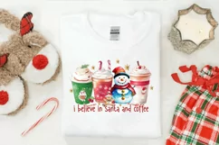 I Believe In Santa And Coffee PNG, Christmas Coffee PNG Product Image 2