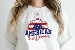 4th of july SVG - 4th of july sunflower design - patriotic Product Image 2