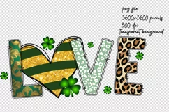 St Patrick's Day Love Sublimation | Love PNG T Shirt Designs Product Image 2