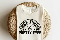 Baby Girl SVG, Thick Thighs And Pretty Eyes, Cute Baby SVG Product Image 2