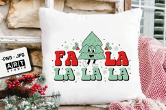 Retro Christmas sublimation, Fa la la christmas sublimation Product Image 3