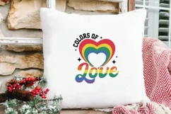 colors of love - lgbtq svg - pride month svg - Tshirt Design Product Image 3
