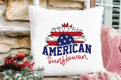 4th of july SVG - 4th of july sunflower design - patriotic Product Image 3