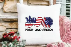 4th of july SVG - peach love america - patriotic SVG Product Image 3
