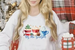 Tis The Season PNG - Christmas Coffee Sublimation PNG Product Image 3