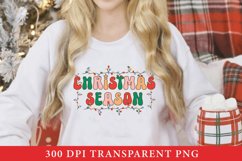 Retro Christmas Season PNG Sublimation, Christmas T-Shirt Product Image 1
