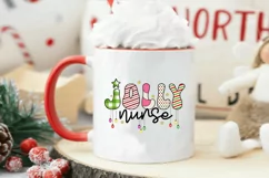Jolly Nurse PNG | Christmas Nurse Sublimation|Christmas PNG Product Image 4