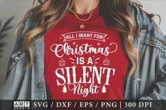 All I Want For Christmas SVG, Christmas SVG Onament Product Image 1