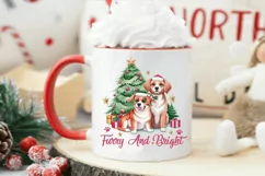 Furry And Bright PNG | Vintage Christmas Dog Sublimation Product Image 4