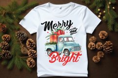 Vintage Christmas Sublimation, Merry And Bright Sublimation Product Image 4