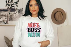Wife Boss Mom Sublimation | Mothers Day PNG Sublimation Product Image 5