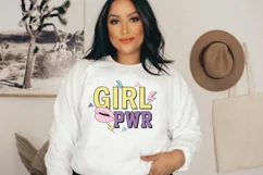 Girl PWR Sublimation, Retro 90'S Sublimation Png, Stickers Product Image 4