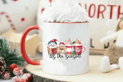 'tis the season png, christmas coffee sublimation designs Product Image 4