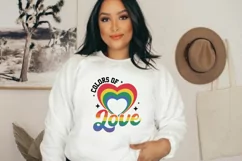 colors of love - lgbtq svg - pride month svg - Tshirt Design Product Image 4