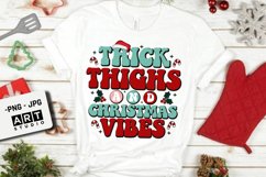 Retro Christmas PNG, Thick thighs christmas vibes png Product Image 5