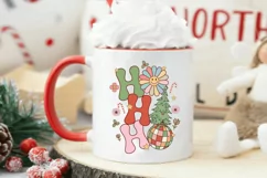 Retro Christmas Sublimation | HO HO HO Christmas PNG Design Product Image 4