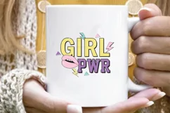 Girl PWR Sublimation, Retro 90'S Sublimation Png, Stickers Product Image 5