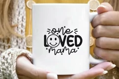 One loved mama svg, mothers day, mothers day svg, svg files Product Image 6