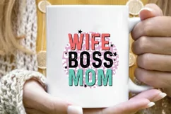 Wife Boss Mom Sublimation | Mothers Day PNG Sublimation Product Image 6