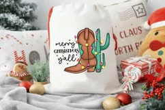 Merry Christmas Y'all PNG | Western Christmas Sublimation Product Image 5