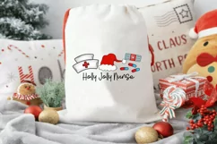 Holly Jolly Nurse PNG| Christmas Nurse Sublimation Design Product Image 5