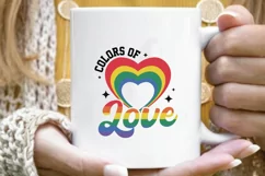 colors of love - lgbtq svg - pride month svg - Tshirt Design Product Image 5