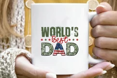 Fathers Day PNG Sublimation, Dad PNG, World's Best Dad PNG Product Image 5