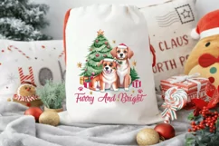 Furry And Bright PNG | Vintage Christmas Dog Sublimation Product Image 5