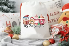 'tis the season png, christmas coffee sublimation designs Product Image 5