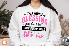 I&#039;m A Whole Blessing PNG SVG, Strong women shirt PNG Product Image 3