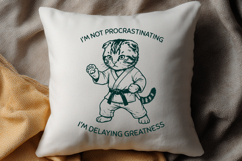 Funny Karate Cat SVG Im Not Procrastinating Cut File Product Image 2