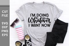 I'm Doing Whatever I Want Now, Hand Lettered Sarcastic SVG Product Image 2