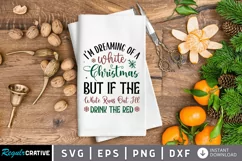 Im dreaming of a white SVG, Kitchen towel SVG Design Product Image 1