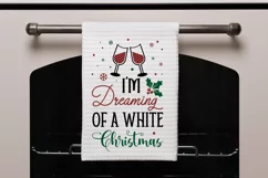 Im dreaming of a white SVG, Kitchen towel SVG Design Product Image 2
