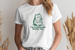 Funny Mental Health Cat SVG PNG, Emotionally Stable Ish Product Image 2
