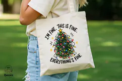 Funny I'm Fine Christmas Greeting Holiday Season Product Image 2