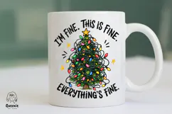 Funny I'm Fine Christmas Greeting Holiday Season Product Image 4