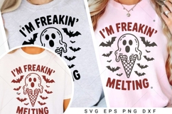 I'm Freakin Melting SVG PNG, Vintage Spooky SVG, Retro Funny Product Image 2