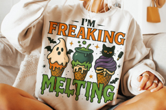 I&#039;m Freaking Melting PNG, Halloween PNG, Pumpkin PNG, Spooky Product Image 2