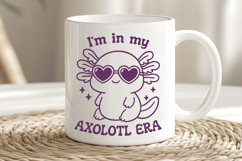 Axolotl Era SVG Cute Kawaii Axolotl with Heart Glasses PNG Product Image 3