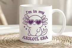 Axolotl Era SVG Cute Kawaii Axolotl with Heart Glasses PNG Product Image 3