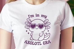 Axolotl Era SVG Cute Kawaii Axolotl with Heart Glasses PNG Product Image 2