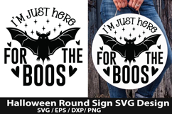 Halloween Round Sign SVG Bundle - Halloween Door Sign Product Image 2
