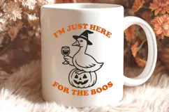 I’m Just Here for the Boos SVG | Funny Halloween Goose PNG Product Image 3